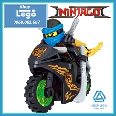 Xếp hình Ninjago nhân vật Zane - Kai - Jay - Cole Nya - Lloyd tặng kèm xe moto Lego Minifigures LeLe 31050