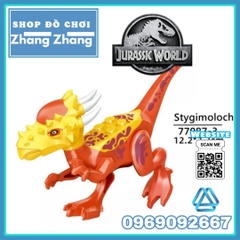 Xếp hình công viên khủng long trong phim Jurassic World Triceratops - Tyrannosaurus Lego Minifigures YG77087