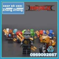 Xếp hình Ninjago motor kèm Kai - Lloyd - Jay - Nya Lego Minifigures Decool 10029-10034