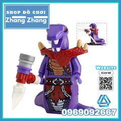 Xếp hình Ninjago Tộc rắn Chop rai Skales Acidicus Pythor Skalidor Bytar Rattla Fangdam Lego Minifigures Lele A025 032