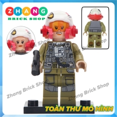 Xếp hình Star Wars Ki-Adi-Mundi - Rey - Moloch Luke Skywalker Imperial Pilot Rebel Trooper Lego Minifigures Pogo PG8116