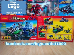 Lego xếp hình người nhện spiderman Xe zeep