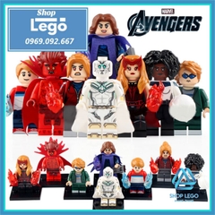 Xếp hình Wave 2 of Wandavision Scarlet Witch - Vision - Mephisto - Monica Rambeau - Tommy Lego Minifigures Xinh X0309
