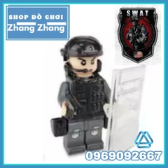 Xếp hình lực lượng đặc nhiệm phản ứng nhanh SWAT Mỹ đầy đủ phụ kiện Lego Minifigures 820024 no.820024