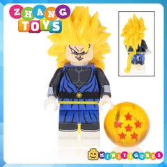 Xếp hình 7 viên ngọc rồng Dragon Ball Gogeta Goku Vegeta Gohan Cumber Tapion Mira Lego Minifigures Kopf KF6069