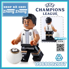 Đồ chơi xếp hình Messi Ronaldo - Neymar JR - Pogba Ibrahimovic - Chicharito Ozil - Beckham Minifigures Kopf KF6032