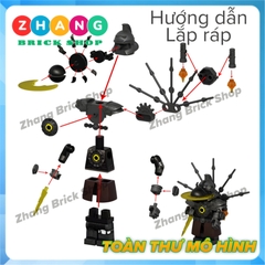 Đồ chơi mô hình nhân vật Skibidi Toilet Sinister Titan Clockman KDL852 K2332 Zhang Brick Shop