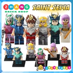 Xếp hình Athena - Pegasus - Cygnus Hyoga - Shiryu - Ikki trong Saint Seiya Lego Minifigures POGO PG8128