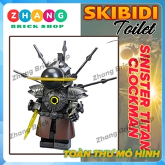 Đồ chơi mô hình nhân vật Skibidi Toilet Sinister Titan Clockman KDL852 K2332 Zhang Brick Shop