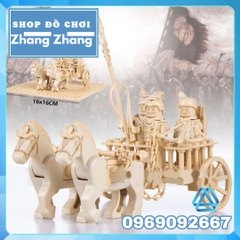 Xếp hình chiến xa xe ngựa đại quân đất nung Tần Thủy Hoàng của đế chế Đại Tần Lego Minifigures Koruit XP602