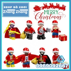 Xếp hình Giáng sinh Batgirl - Black Panther Cyclops Falcon Red Robin Flash Marry Christmas Lego Minifigures POGO PG8189
