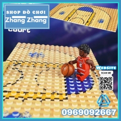Xếp hình sân bóng rổ 1 : 1 giải bóng rổ nhà nghề NBA mới nhất Lego Minifigures Basketball tặng bảng rổ