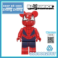 Đồ chơi xếp hình Bearbrick Gấu bụng phệ Spider-Man - Joker - Stitch - Bape - Iron man Minifigures Kopf BLX3033