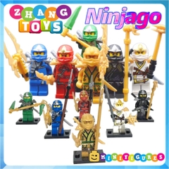 Xếp hình Ninjago Zane - Golden Ninja - Cole - Lloyd - Jay - Kai Lego Minifigures PRCK GA131 136