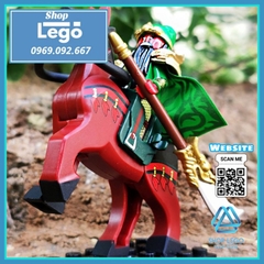 Xếp hình Chiến mã Xích thố của Quan Vũ Lữ Bố trong Tam quốc diễn nghĩa Lego Minifigures DW001 006