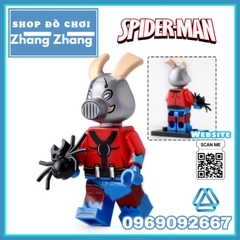Xếp hình Lego Lợn Spider man Iron man Hulk Ant-man deadpool Captain America Marvel Lego Minifigures Koruit KT1023