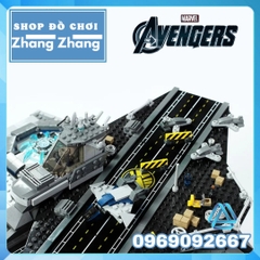 [3066 hình] Xếp hình Tàu sân bay Battleship S.H.E.L.L biệt đội Avengers Lego minifigures Decool Jisi 7100 Lepin 07043