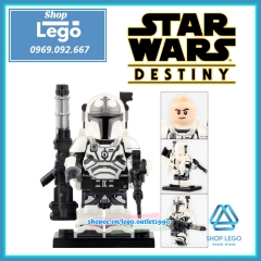 Xếp hình Star Wars Binh đoàn lính Heavy Infantry Mandalorian trong chiến tranh giữa các vì sao Lego Minifigures WM6094