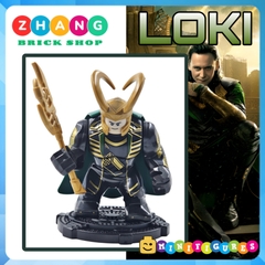 Xếp hình Siêu anh hùng Marvel Loki, Thor, Captain America Lego Minifigures POGO PG8258