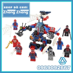 Xếp hình Người nhện Spider Man Homecoming Morales Venom Iron Spider Lego Minifigures Sy630