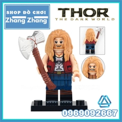 Đồ chơi xếp hình Thần sấm Thor Valkyrie Jane Foster Korg Zeus Groot Minifigures Koruit KT1062