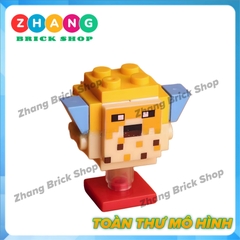 Đồ chơi xếp hình Minecraft trong Mine Blocks gồm Hoglin - Ender Dragon - Magma Cube - Pufferfish Minifigures Xinh X0311