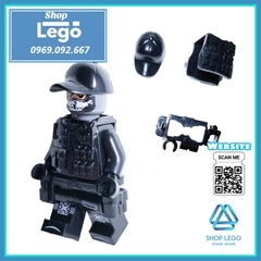 Xếp hình mô hình cảnh sát đặc nhiệm Ghost Squad phản ứng nhanh như Swat Lego Minifigures No840077