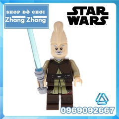 Xếp hình Star Wars Ki-Adi-Mundi - Rey - Moloch Luke Skywalker Imperial Pilot Rebel Trooper Lego Minifigures Pogo PG8116