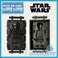Đồ chơi xếp hình tủ đóng băng Han Solo Carbonite Frozen trong Star Wars Minifigures POGO PG831