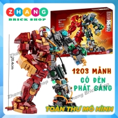 Đồ chơi xếp hình Hulkbuster trong người sắt Iron Man phiên bản lai người khổng lồ xanh Minifigures LW2081