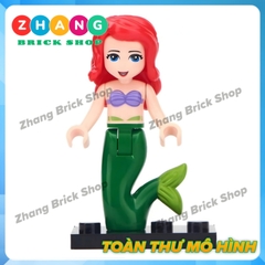 Xếp hình Lọ Lem Alana - Ariel - Cinderella - Fairy Godmother - Rapunzel - Elsa Lego Minifigures Lele F010 017