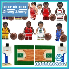 Xếp hình giải bóng rổ nhà nghề NBA đầy đủ bảng rổ Lego Minifigures Koruit KT1021-2A