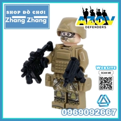 Đồ chơi xếp hình Tiểu đoàn Azov Ukraine chiến đấu với quân đội Nga Minifigures M8019