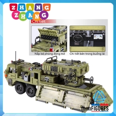 Đồ chơi Xếp hình mô hình pháo phản lực phóng loạt M142 Himars Scorpior Across Battlefield Minifigures Xingbao Xb06014