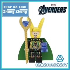 Xếp hình Loki trong Thor - The Darkness Lego Minifigures Kopf KF6101 KF1223