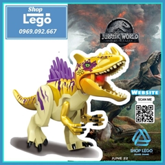 Xếp hình khủng long Dinosaur Carnotaurus Triceratops trong Công viên Jurassic World Lego Minifigures YG77088