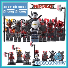 Xếp hình Ninjago Shadow - Ash - Slackjaw - Blunck - Rivett - Vermin - Raggmunk - Machia Lego Minifigures POGO PG8055