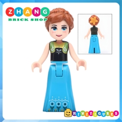 Xếp hình Belle - Beast - Mulan - Anna- Elsa- Cinderella Người đẹp và quái thú , lọ lem Lego Minifigures Lele F002 009