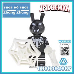 Đồ chơi xếp hình Spider Ham gồm Miles Morales - Ben Reily - Venom - Iron Ham - Hulk - Wolverham Minifigures Kopf KF6085