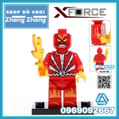 Xếp hình Forge - Domino - Omega Red - Sunfire - Radioactive Man- Pyro- Ripclaw- Union Jack Lego Minifigures POGO PG8082