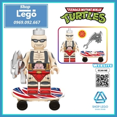 Xếp hình Ninja rùa teenage mutant ninja turtles gồm Leonardo - Raphael - Donatello Lego Minifigures Kopf KF6125