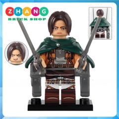 Đồ chơi xếp hình Attack on titan đại chiến người khổng lồ Zeke Pieck Reier Ymir Hisutoria Erwin Annie Minifigures WM6165