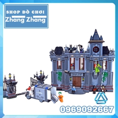 [1619 hình] Xếp hình nhà thương điên Arkham - The Arkham Asylum Breakout Lego Minifigures Decool 7124 Lepin 07044