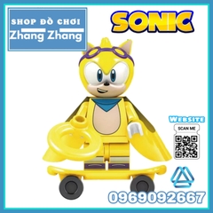 Xếp hình Sonic tặng ván trượt Ray Rabbit The Cat Charmy Bee Tikal Dr. Eggman Blaze Storm Lego Minifigures Kopf KF6124