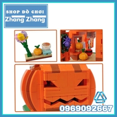 Đồ chơi Xếp hình Ngôi nhà bí đỏ Halloween 336 hình có đèn phát sáng mô hình Minifigures Shenyang SY5215