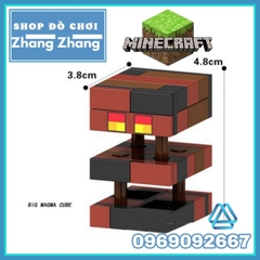 Đồ chơi xếp hình Minecraft trong Mine Blocks gồm Elder Guardian - Iron Golem - Big Magma Cube Minifigures Lele B041 046