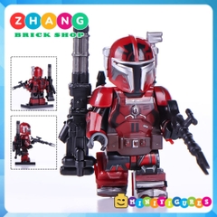 Xếp hình Star Wars Binh đoàn lính Heavy Infantry Mandalorian trong chiến tranh giữa các vì sao Lego Minifigures WM6094