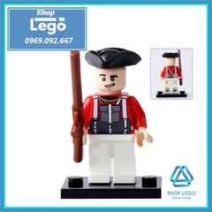 Xếp hình lục quân quân đội Cuộc chiến Hoa Kỳ - Anh Quốc 1812 Lego Minifigures POGO PG8035