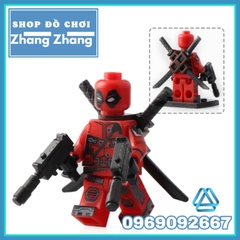Xếp hình Peter - Deadpool - Cable - Domino siêu anh hùng Marvel Lego Minifigures WM6034