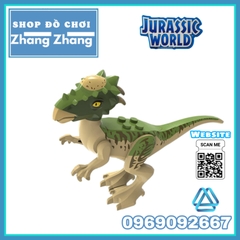Xếp hình Công viên khủng long - Jurassic Park - Dilophosaurus - Velociraptor - Stygimoloch Lego Minifigures POGO PG8239
